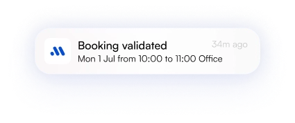 Booking validated