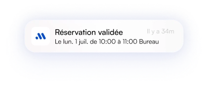 Réservation validée