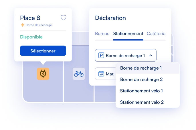 Gestion intelligente des stationnements avec bornes de recharge